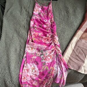 Sau Lee Pink Ruched Dress